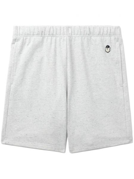 Shorts de sport brodeés en coton Chocoolate gris