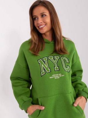 Džemperis su izoliacija Fashionhunters žalia