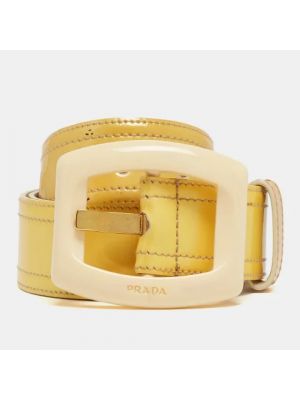 Cinturón de cuero Prada Vintage beige