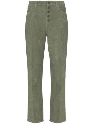 Pantalon droit en velours côtelé en velours Reformation vert