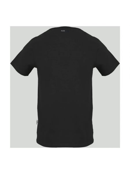Camiseta de algodón unicolor manga corta Plein Sport negro