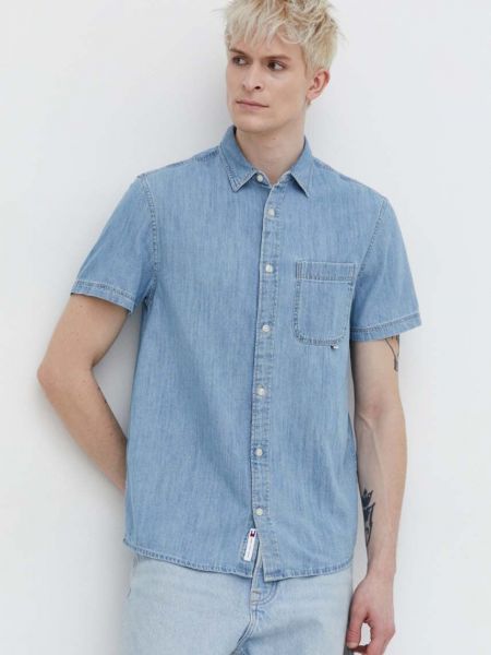 Džínová košile Tommy Jeans modrá