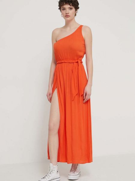 Sukienka długa Billabong pomarańczowa