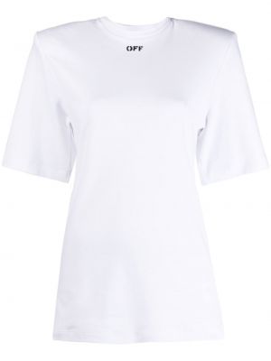 T-shirt con spalle imbottite Off-white bianco