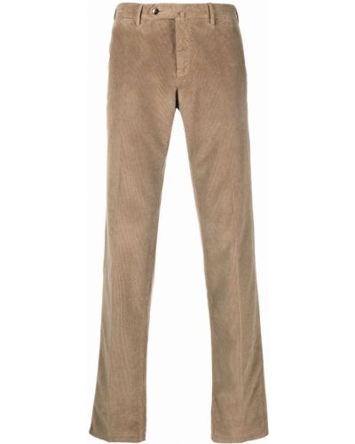 Pantalones rectos de pana Pt01 marrón