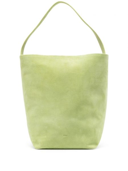 Semišová nákupná taška Yu Mei zelená
