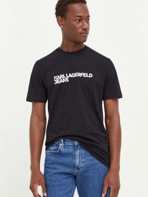 Bavlněné tričko s potiskem Karl Lagerfeld Jeans