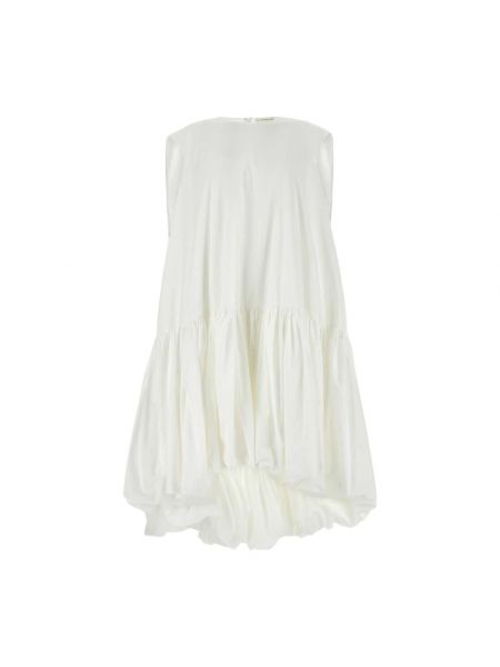 Sukienka midi bawełniany The Row biały