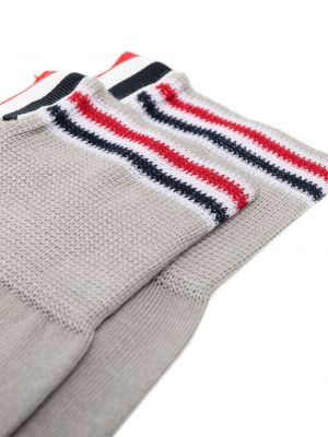 Pruhované ponožky Thom Browne šedé