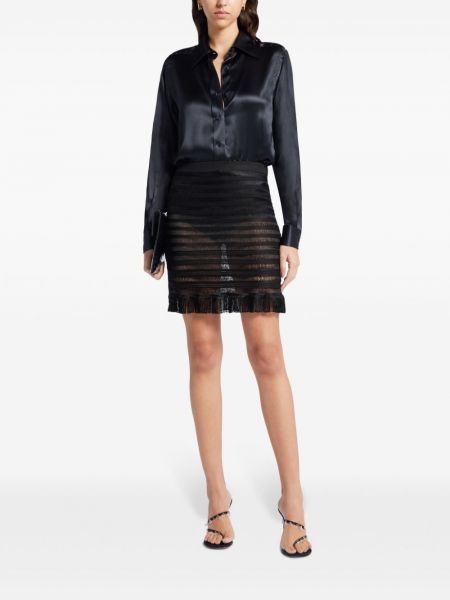 Průsvitné pouzdrová sukně Tom Ford černé