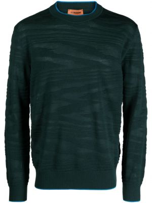 Žakárový vlnený sveter Missoni zelená