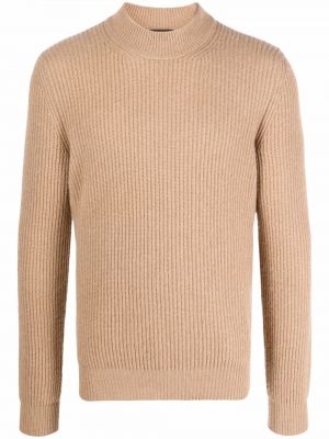 Jersey de lana merino de tela jersey Roberto Collina marrón
