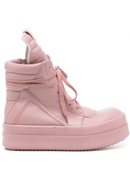 Δερμάτινα sneakers Rick Owens ροζ