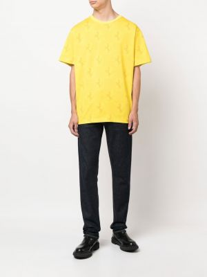 T-shirt aus baumwoll mit print Ferrari gelb