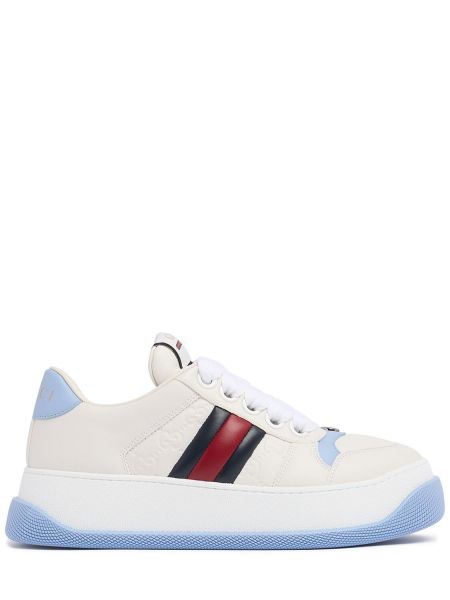 Lær sneakers Gucci Screener hvit