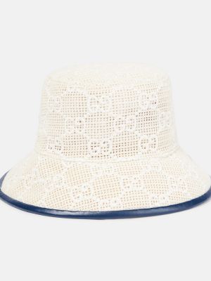 Bavlněný klobouk Gucci béžový