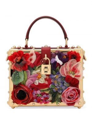 Geantă shopper cu model floral Dolce & Gabbana