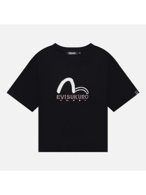 Женская футболка Evisu Evisukuro Seagull Print & Embroidered, S чёрный