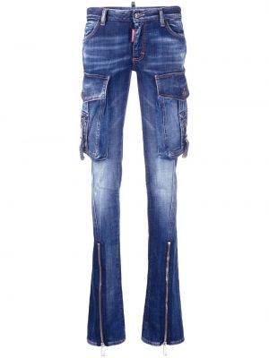 Jeans large avec poches Dsquared2 bleu