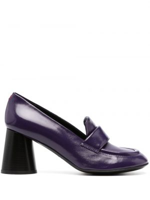 Pantofi cu toc din piele Halmanera violet