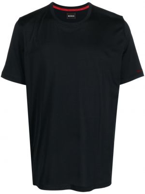 T-shirt brodé en coton Kiton noir