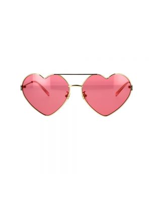 Okulary przeciwsłoneczne w serca Gucci różowe