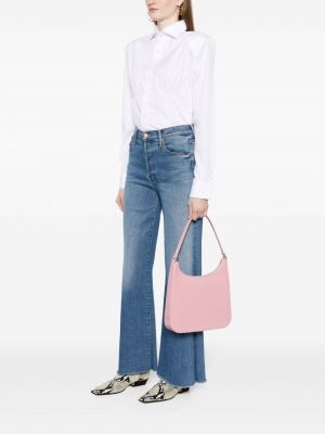 Leder shopper handtasche Staud pink