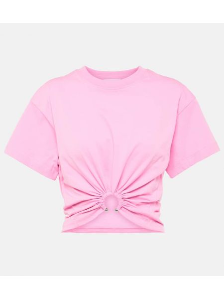 Jersey bomull t-skjorte Rabanne rosa