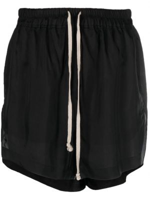 Shorts en satin Rick Owens noir