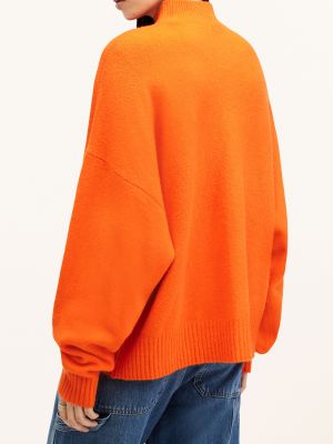 Sweter Allsaints pomarańczowy