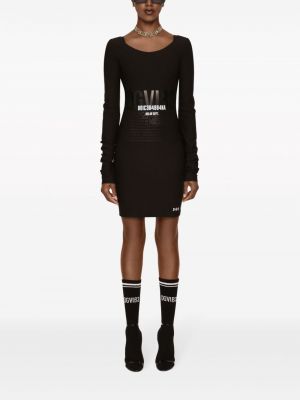Maksi kleita ar apdruku Dolce & Gabbana Dg Vibe melns