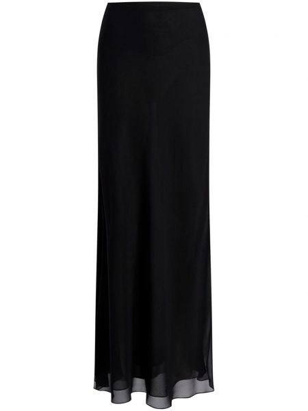 Hodvábna dlhá sukňa Khaite čierna