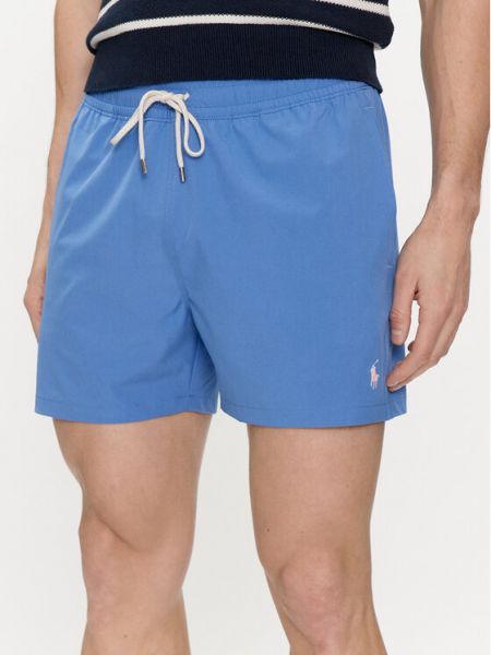 Slim fit priliehavé šortky Polo Ralph Lauren modrá