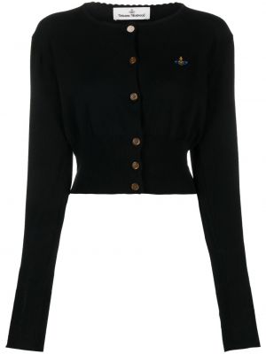 Cardigan cu broderie tricotate Vivienne Westwood negru