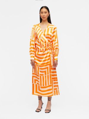 Midi šaty Object oranžová