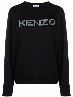 Bluza bawełniana z nadrukiem Kenzo czarna
