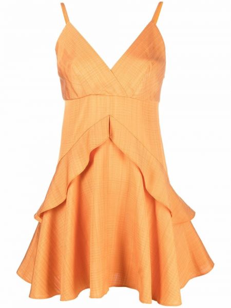 Платье мини Sandro, оранжевое