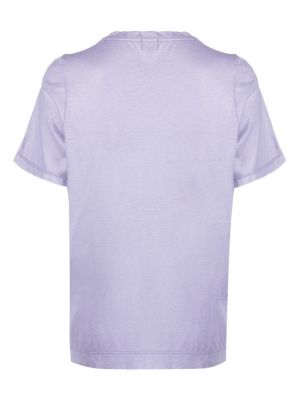 Medvilninis marškinėliai Massimo Alba violetinė