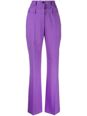 Pantaloni de lână Msgm violet