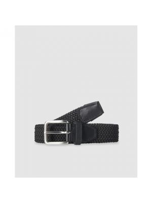 Cinturón de cuero con trenzado Jack & Jones negro