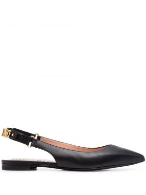 Slingback ballerinasko Moschino svart