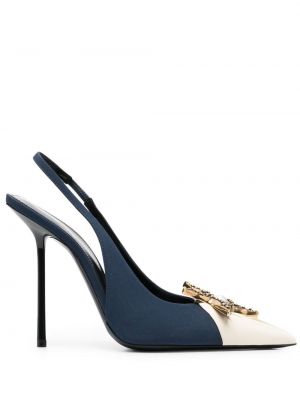 Със звездички полуотворени обувки Saint Laurent синьо