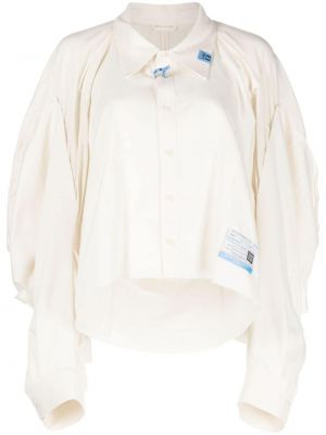 Памучна риза Maison Mihara Yasuhiro бяло