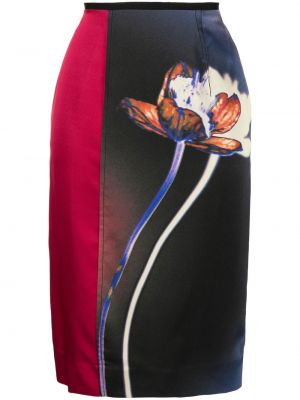 Kvetinová midi sukňa s potlačou Paul Smith