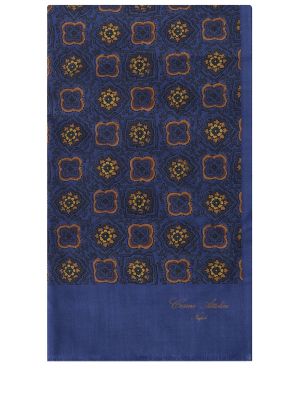 Кашемировый шарф Cesare Attolini синий