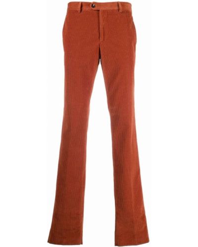 Pantalones rectos de pana Etro naranja