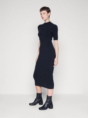 Вязаное платье Mockneck Midi Sweaterdress Abercrombie & Fitch, black beauty