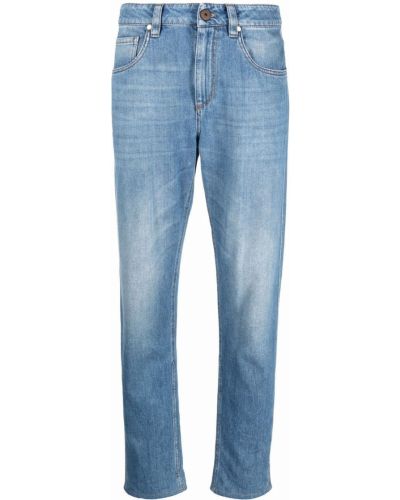 Avslappet straight jeans Brunello Cucinelli blå