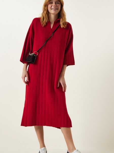 Oversized šaty Happiness İstanbul červená