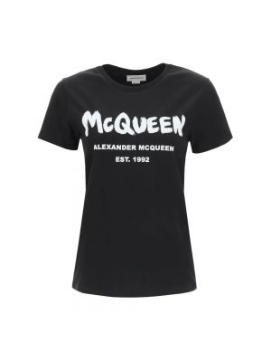 Koszulka bawełniana Alexander Mcqueen czarna